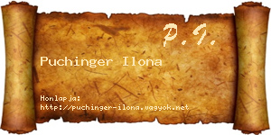 Puchinger Ilona névjegykártya